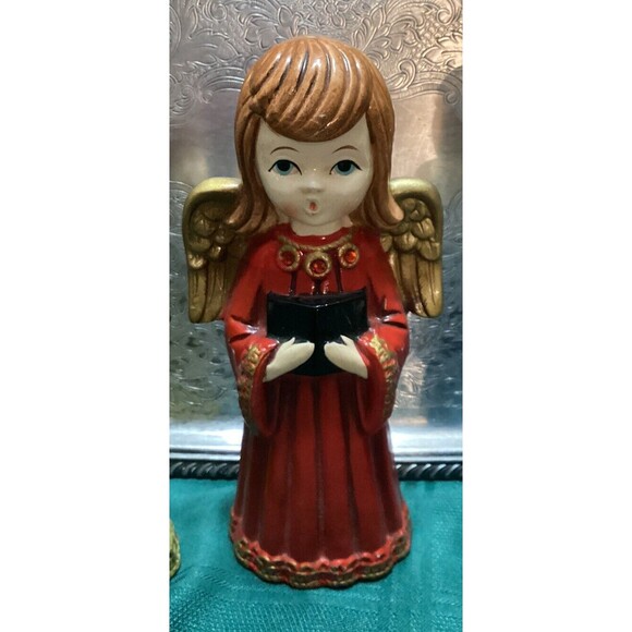 Vintage Set of 3 Singing Christmas Angels Choir Ardo Japan Ceramic MCM Complete - Picture 3 of 16